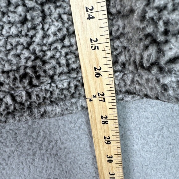 Altar’d State Jacket Womens Large Gray Wubby Teddy Sherpa Quarter Zip Pullover - Picture 10 of 11